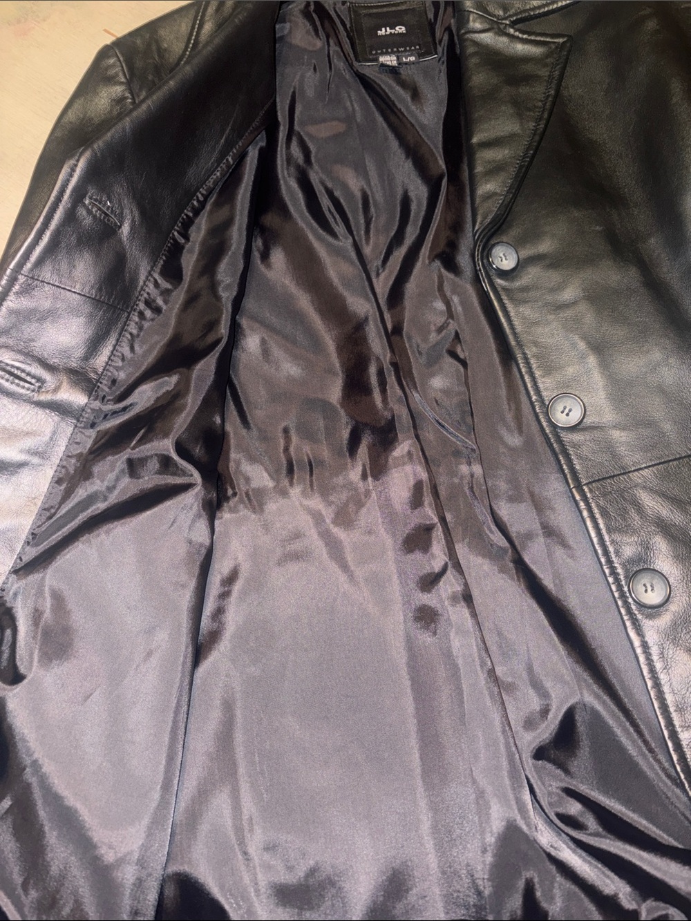Black Leather Jacket - women’s Outerwear - Picture 4 of 6